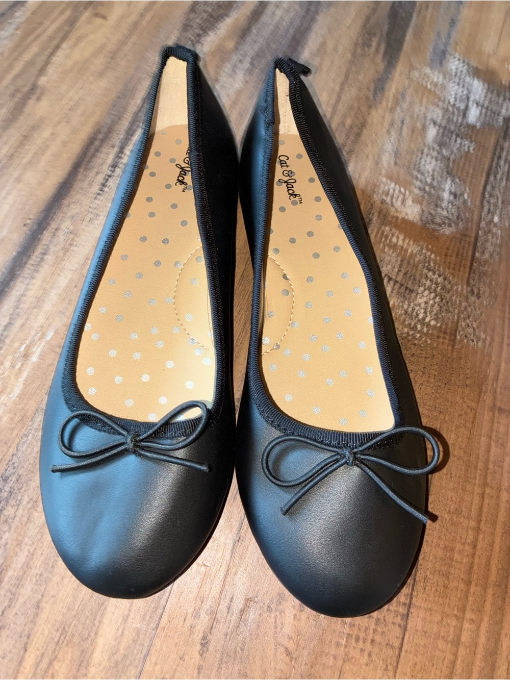 Cat & Jack Black Bow Ballet Flats for Kids